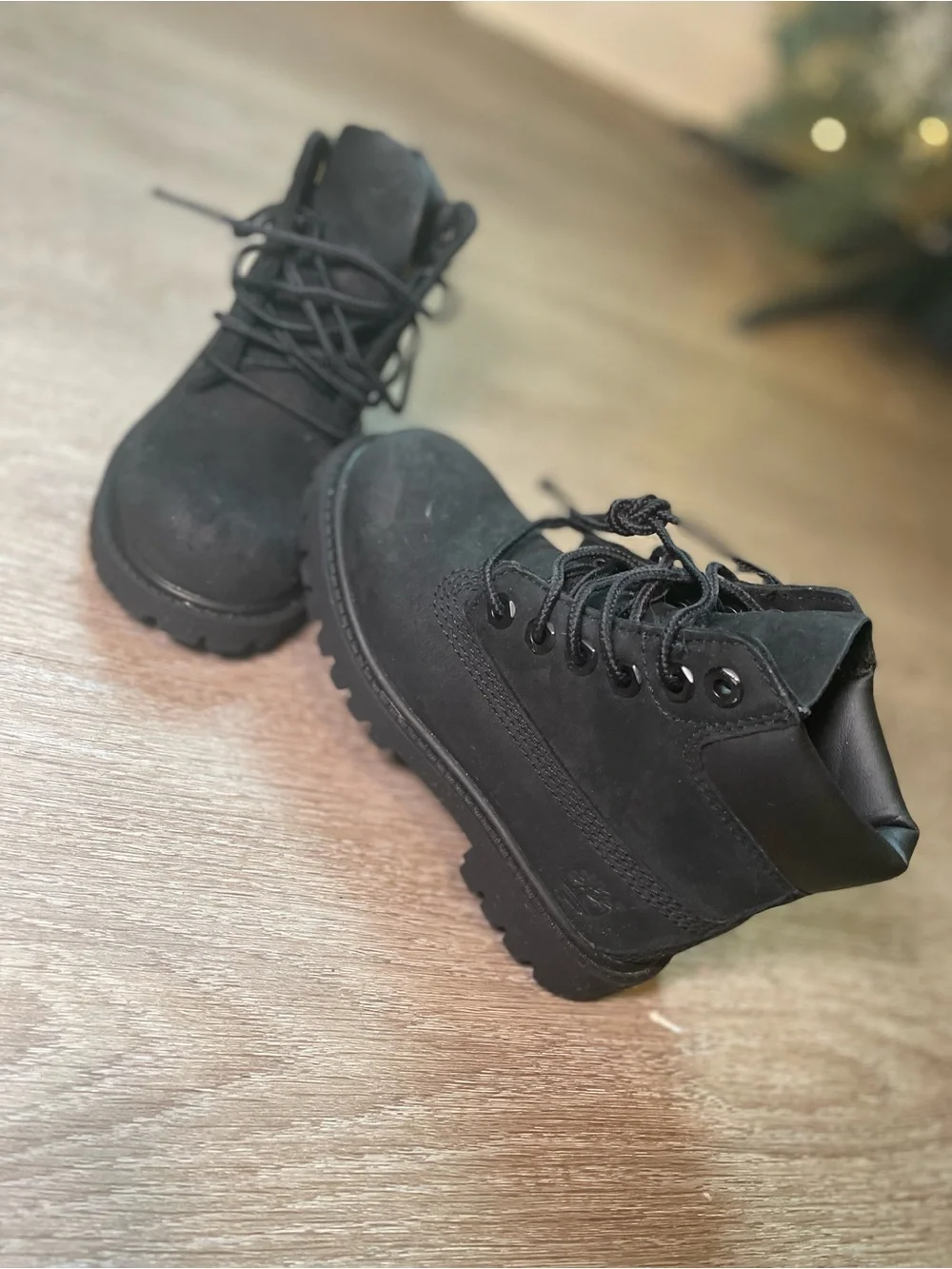 Timberland Kids Black Ankle Lace-Up Boots